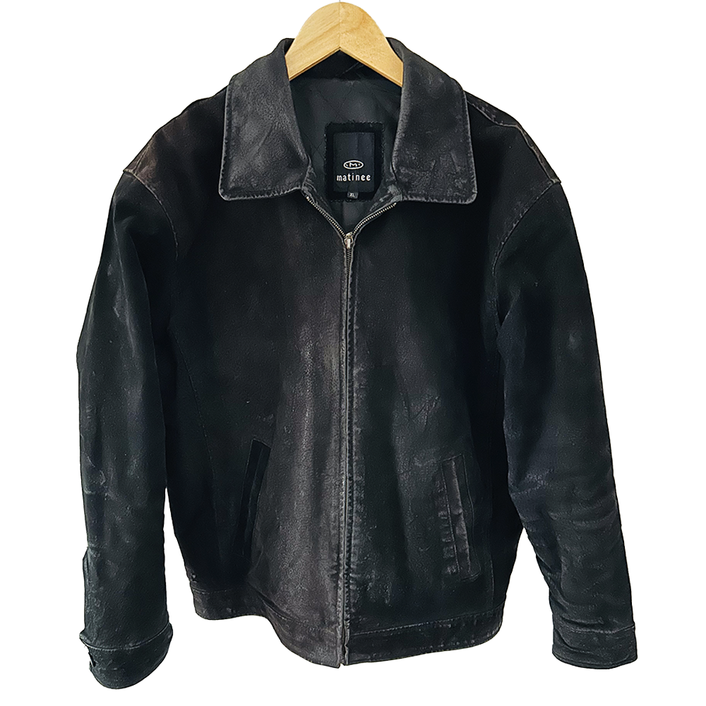 Men's vintage 80's/90's black suede jacket