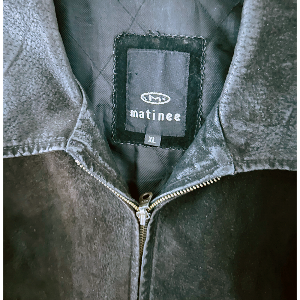 Men's vintage 80's/90's black suede jacket - Image 2