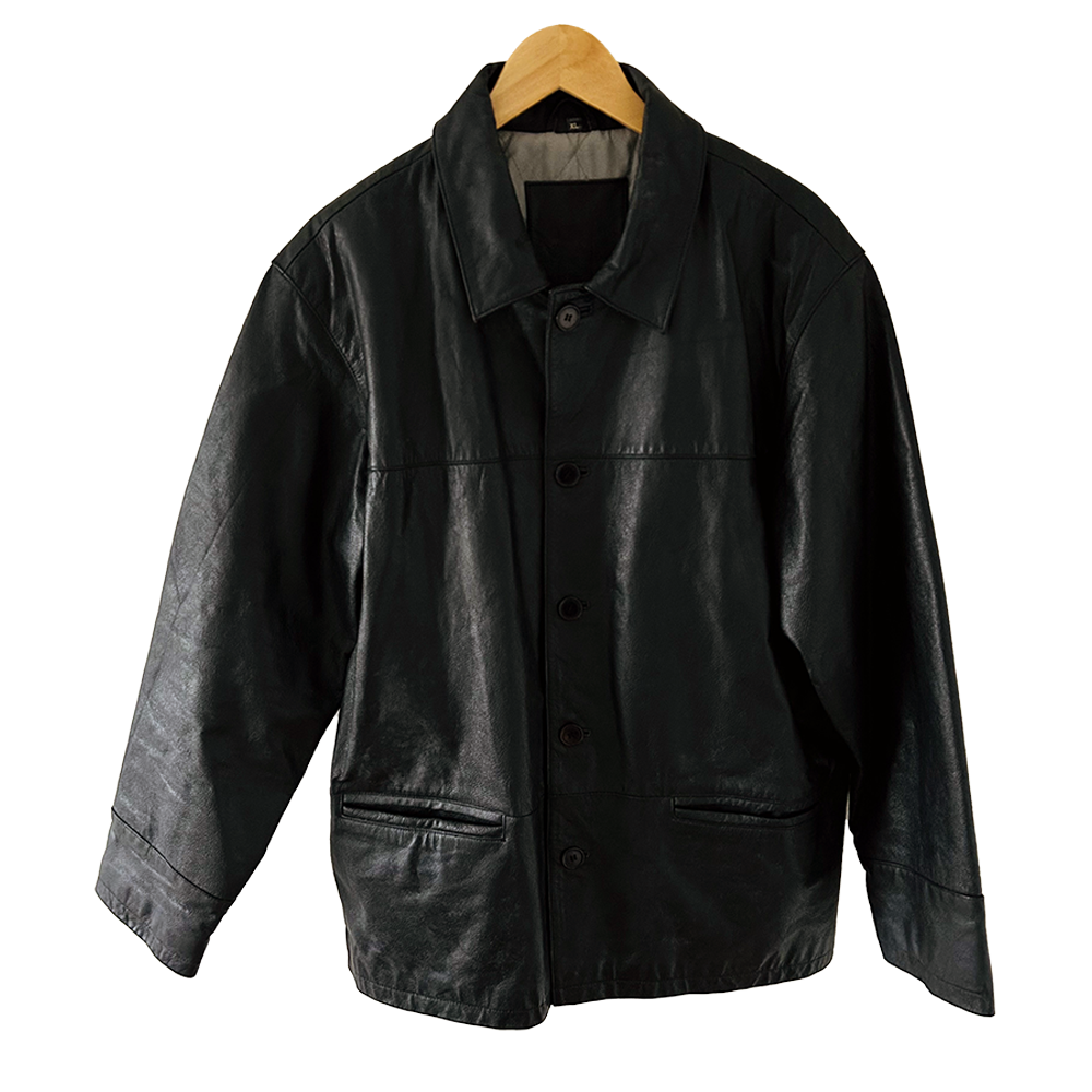Men's vintage leather coat