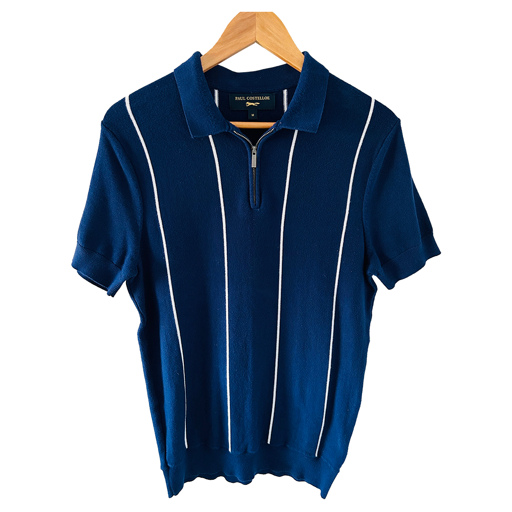 Men's blue Paul Costelloe knitted top