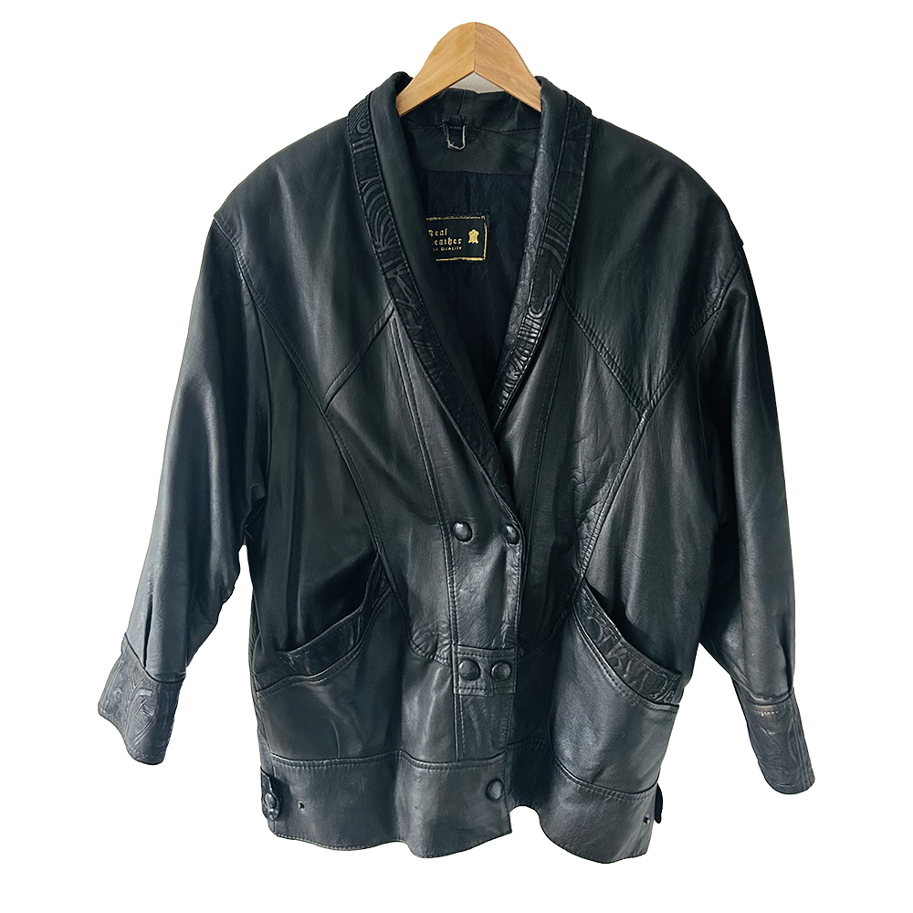 Ladies vintage 80's leather jacket