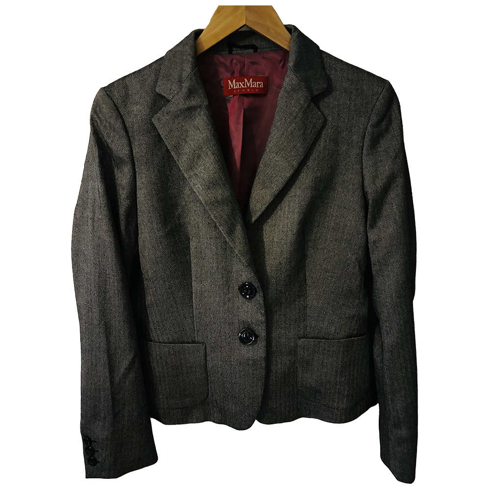Ladies Max Mara studio Grey herringbone jacket