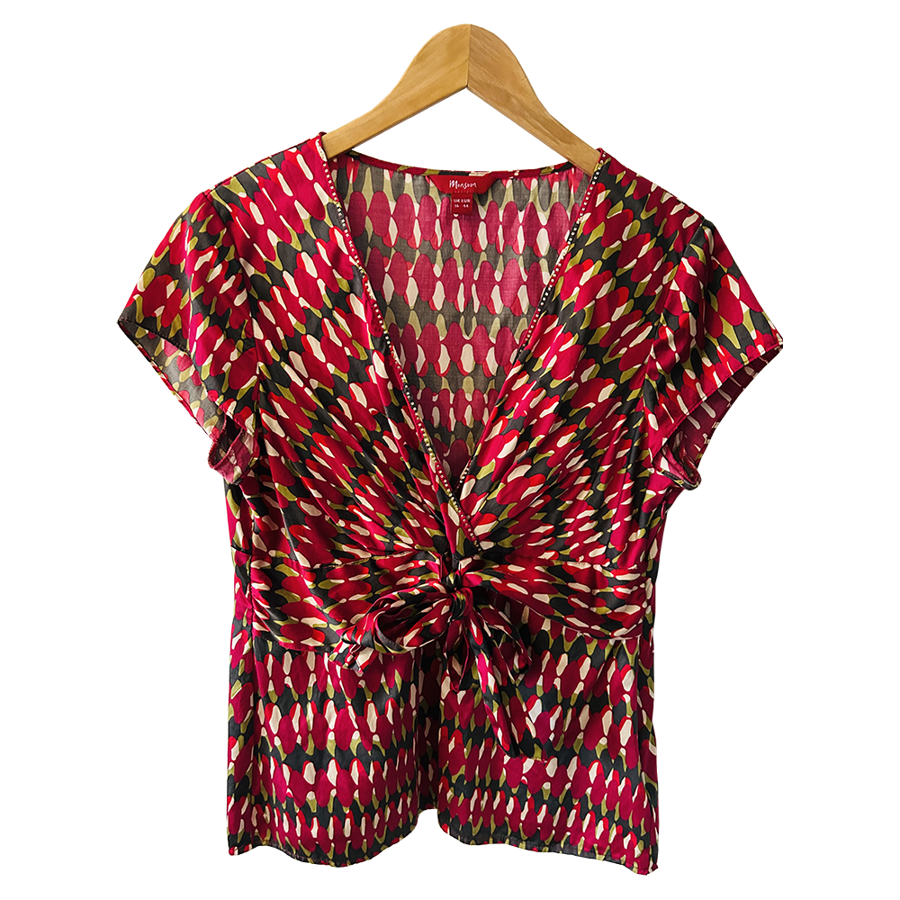 Ladies retro print Monsoon blouse