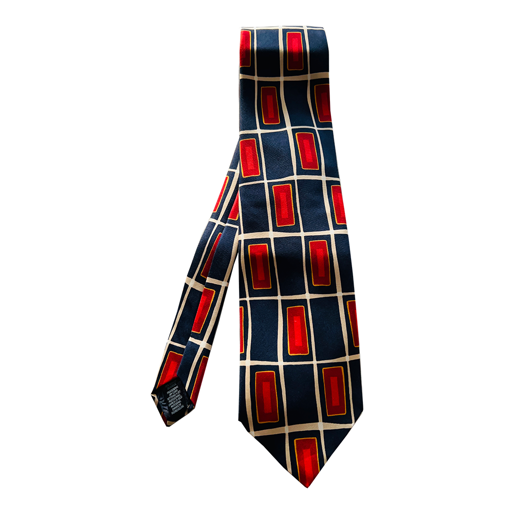Retro 80s/90s silk tie by St Michael