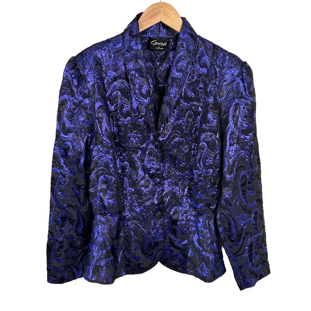 Ladies vintage 80's Richards peplum hem evening jacket