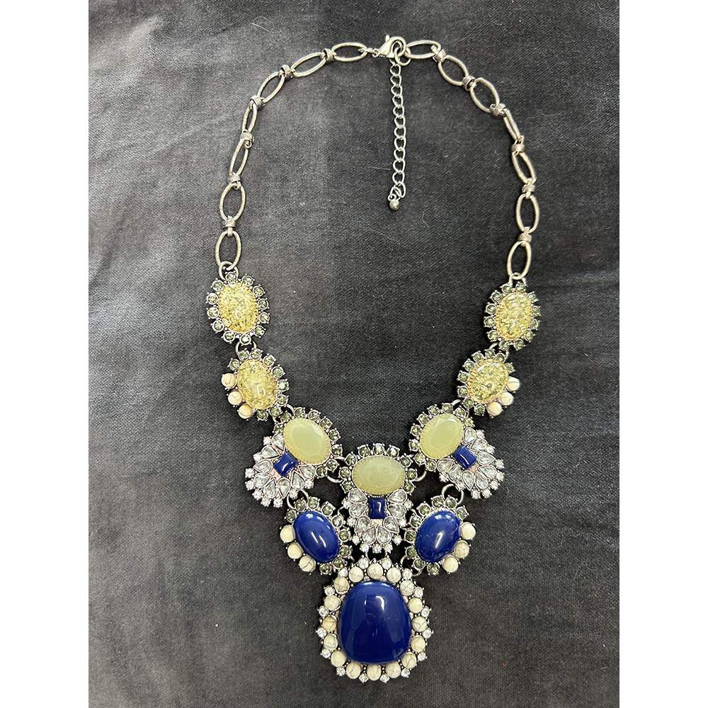 Vintage stones & diamante statement necklace