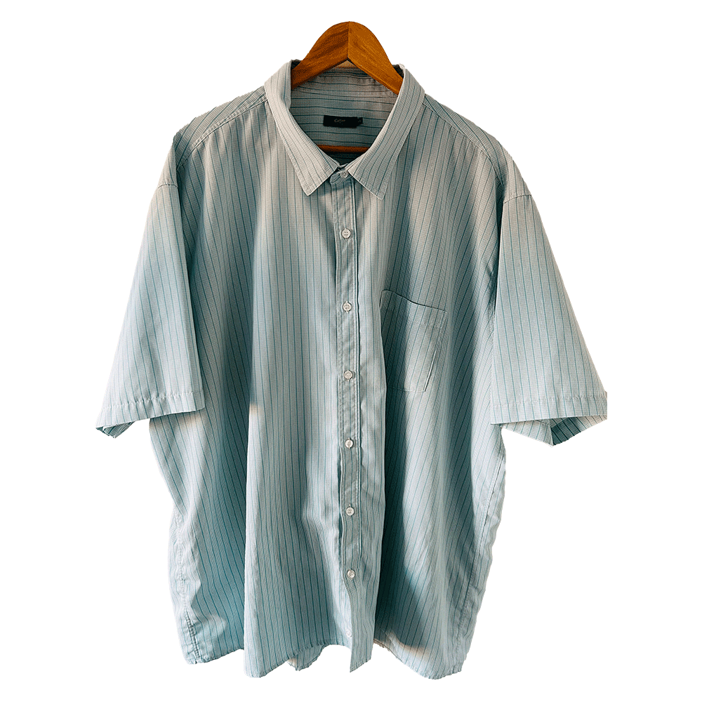 Men's green checked casual shirt