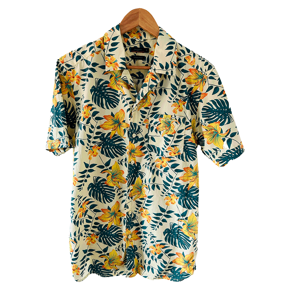 Men's retro Pierre Cardin Hawaiian shirt