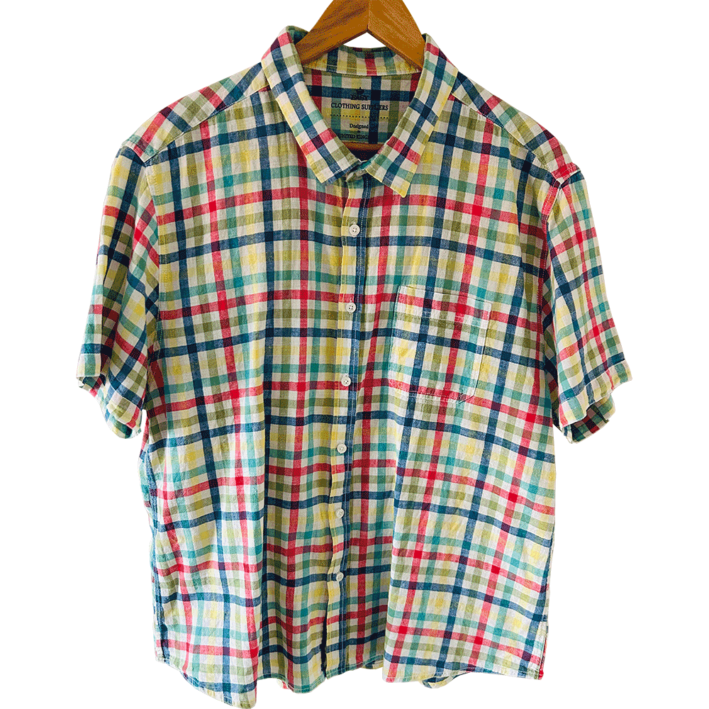 Men's casual check shirt