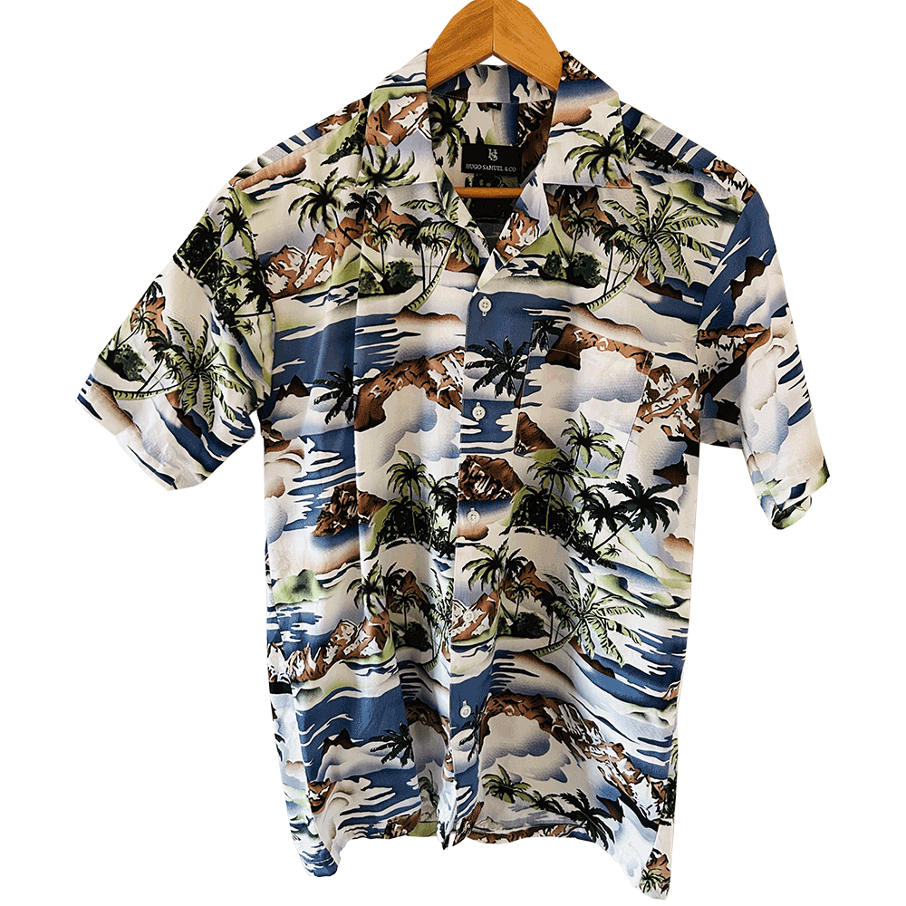 Men's retro Hugo Samuel Hawaiian shirt