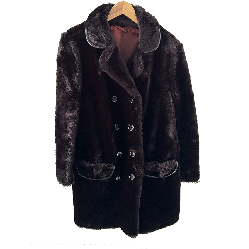 Vintage Bickler brown faux fur coat