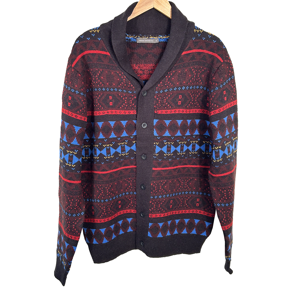 Men's retro 70s/80s style French Connection cardigan