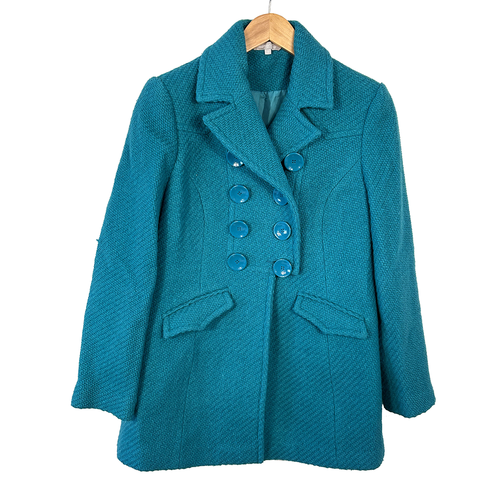 Ladies teal Red Herring wool blend coat