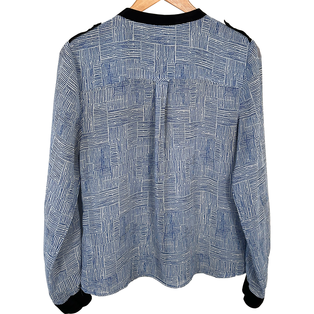 Blue sheer Clements Ribeiro blouse - Image 2