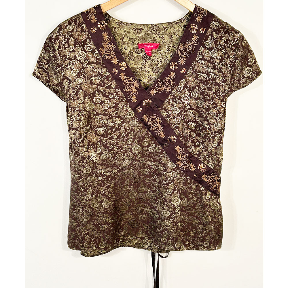 Chinese style silk blend Monsoon top