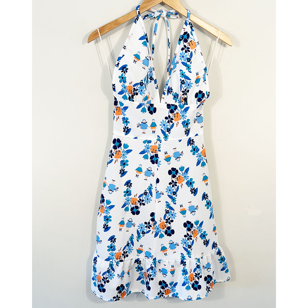 Vintage 60s/70s halter neck dress