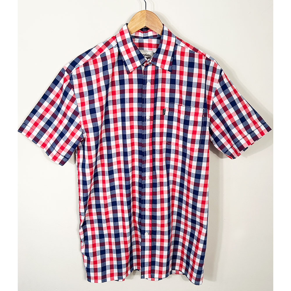 Champion red, white & blue check shirt