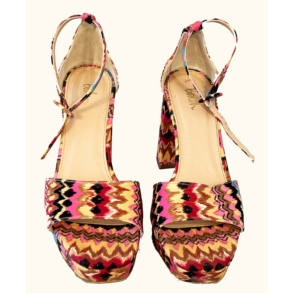 Boden multi-coloured chunky heeled shoes
