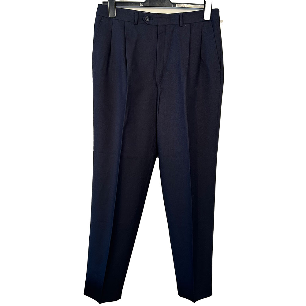 St Michael navy blue wool formal trousers