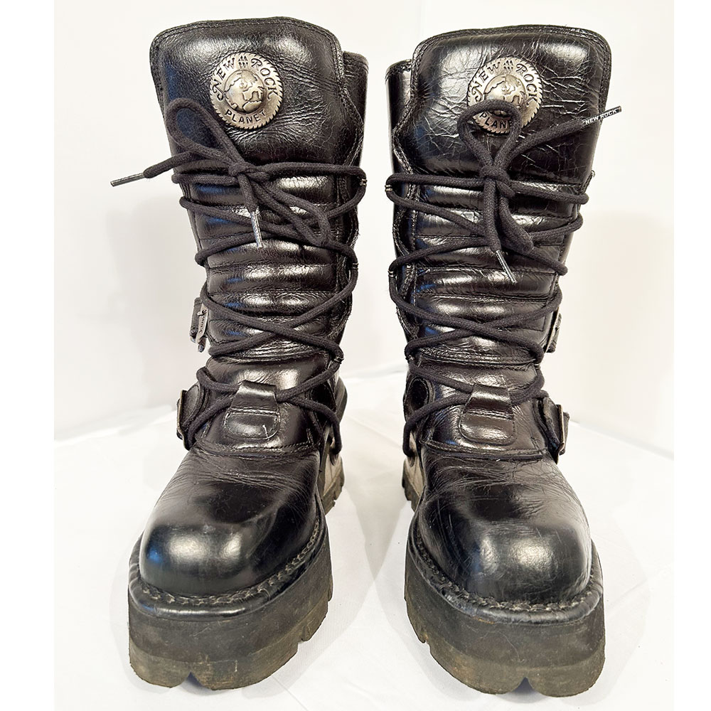 Black leather 'New Rock Original' boots - Image 2
