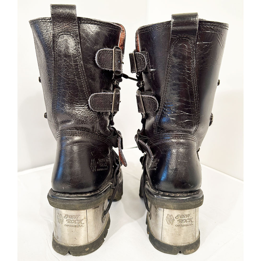 Black leather 'New Rock Original' boots - Image 3