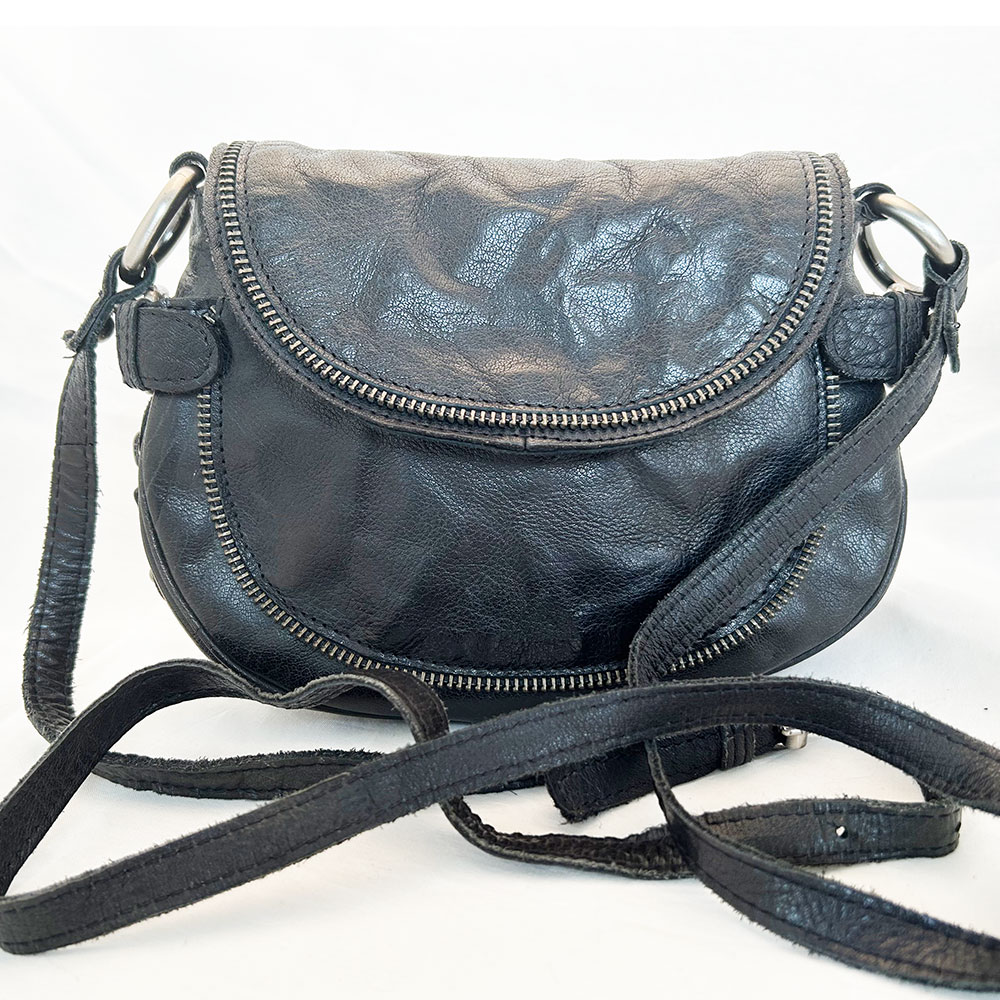 Black leather Topshop handbag