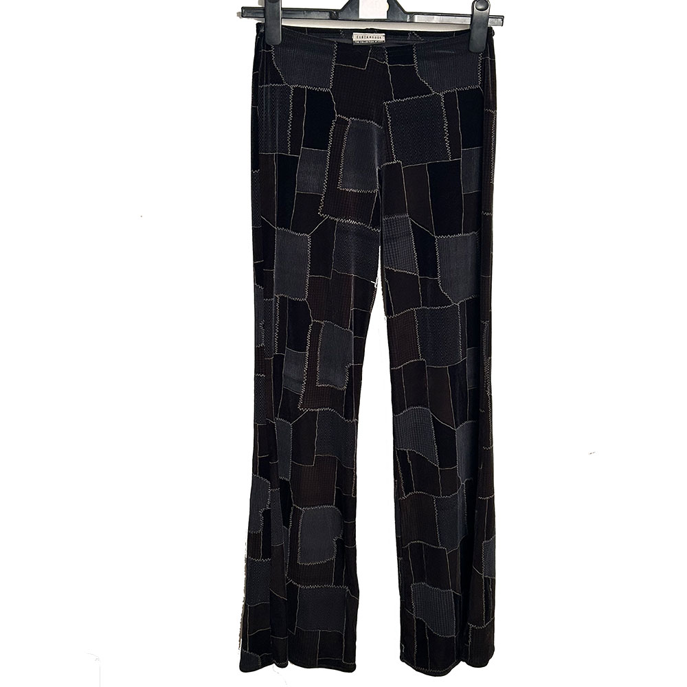 Vintage stretch velvet ClockHouse (C&A) flared trousers
