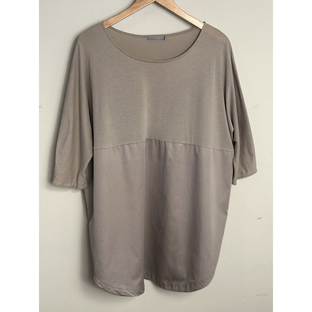 Jersey and cotton oversize COS top