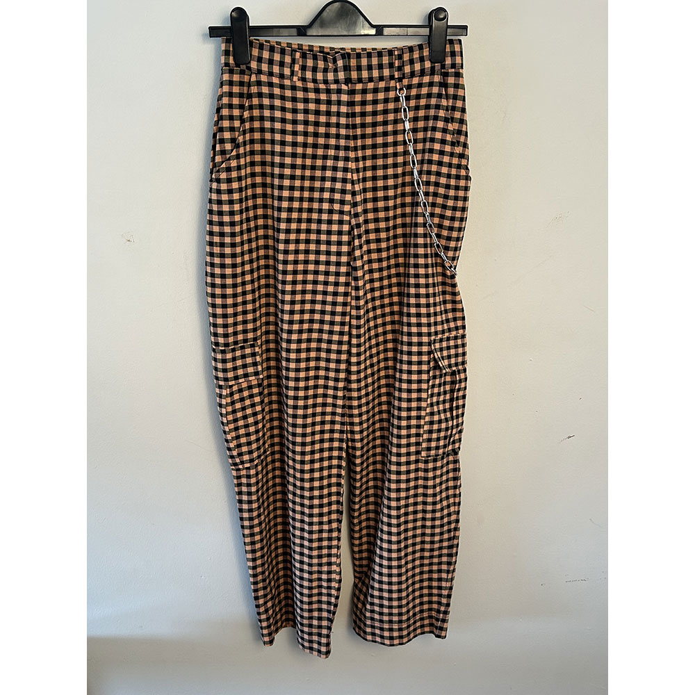 Ragged Priest orange checked trousers