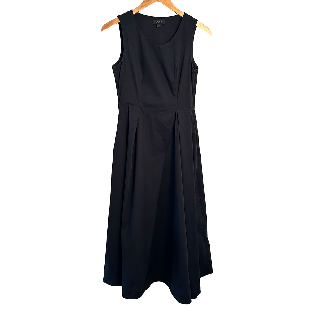 Black COS long pleated dress